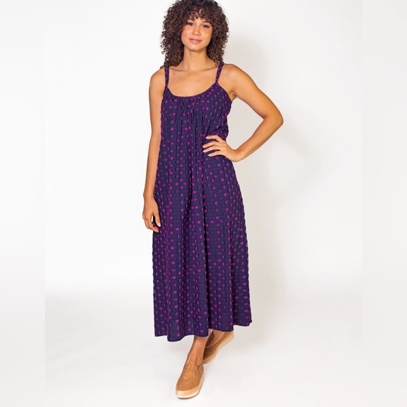 XIRENA Rhode Textured Midi Dress in Moonset Size M - Picture 1 of 2